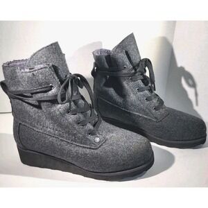 Bearpaw Krista Women's High-top Ankle Boots 9 Lined Charcoal Gray Wool [620]